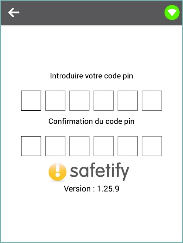 20210119_Safetify_App_Menu_Connexion_PIN